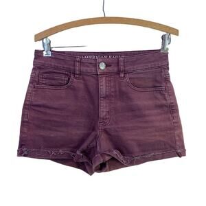 American Eagle High Rise Shortie Brown  Burgundy Wash 6us